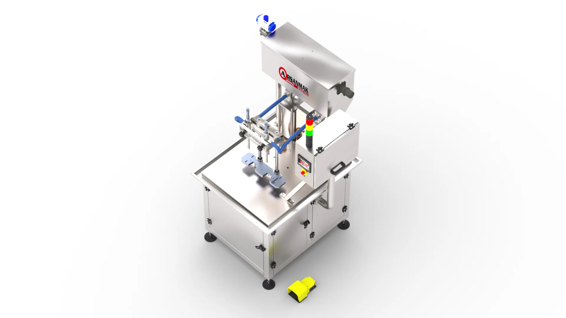 Macchina riempitrice semiautomatica a doppio ugello 4