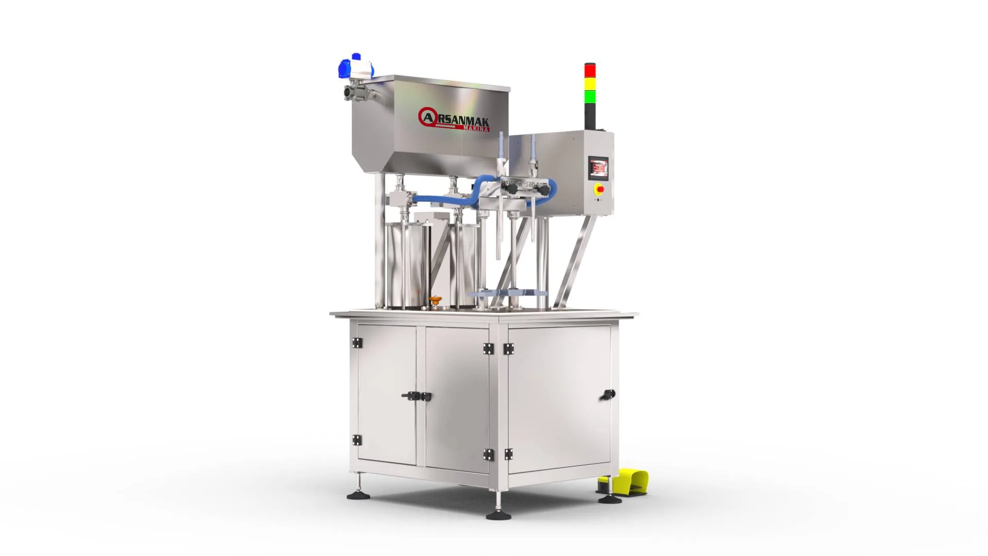 Macchina riempitrice semiautomatica a doppio ugello 5