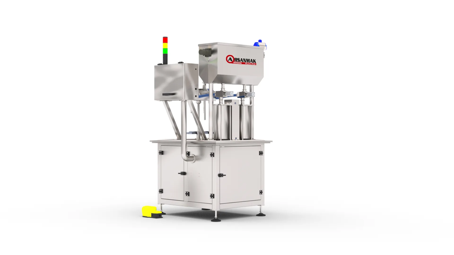 Macchina riempitrice semiautomatica a doppio ugello 2