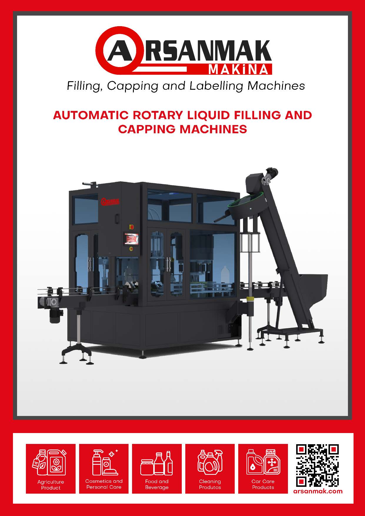 Rotary filling and capping machines